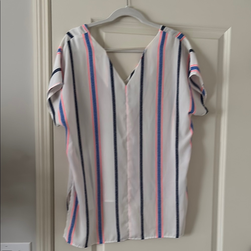 Striped V-Neck Women's Top